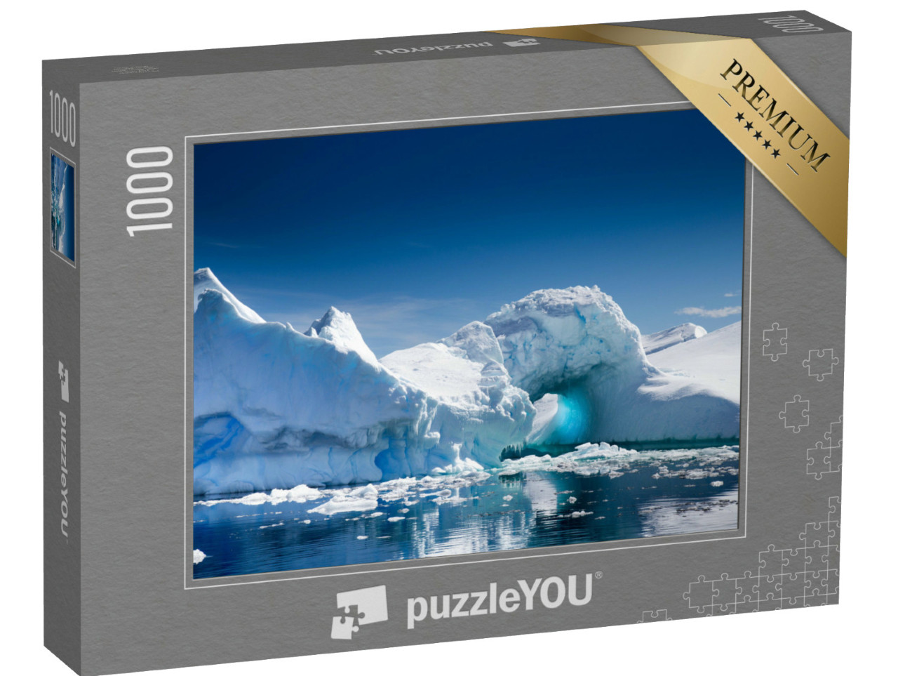 Puzzle 1000 Teile „Eisberg in der Pleneau Bay, Port Charcot, Antarktis“