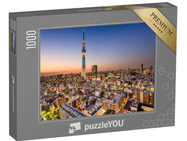 Puzzle 1000 Teile „Stadtbild mit Skytree, Tokio, Japan“
