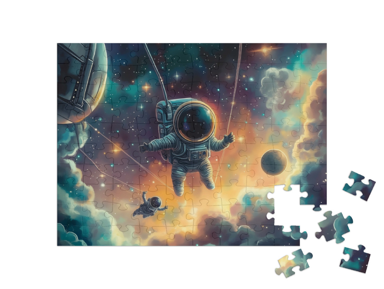Puzzle 100 Teile „Auf Expedition im All“