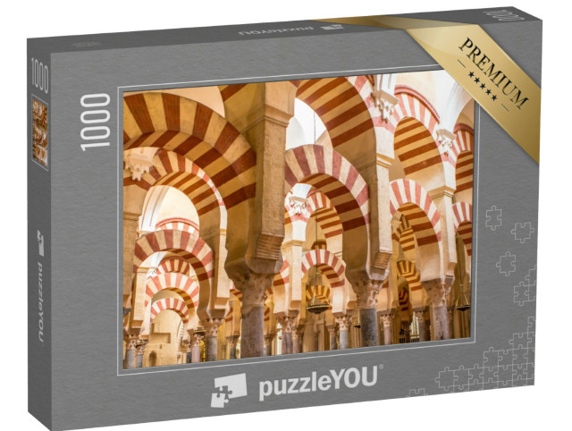 Puzzle 1000 Teile „Innenansicht der Kathedrale La Mezquita in Córdoba, Andalusien, Spanien“