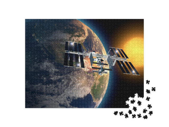 Puzzle 1000 Teile „Berühmte Internationale Raumstation, Orbit, NASA“