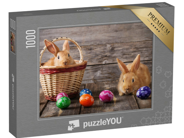 Puzzle 1000 Teile „Süße kleine Osterhasen“