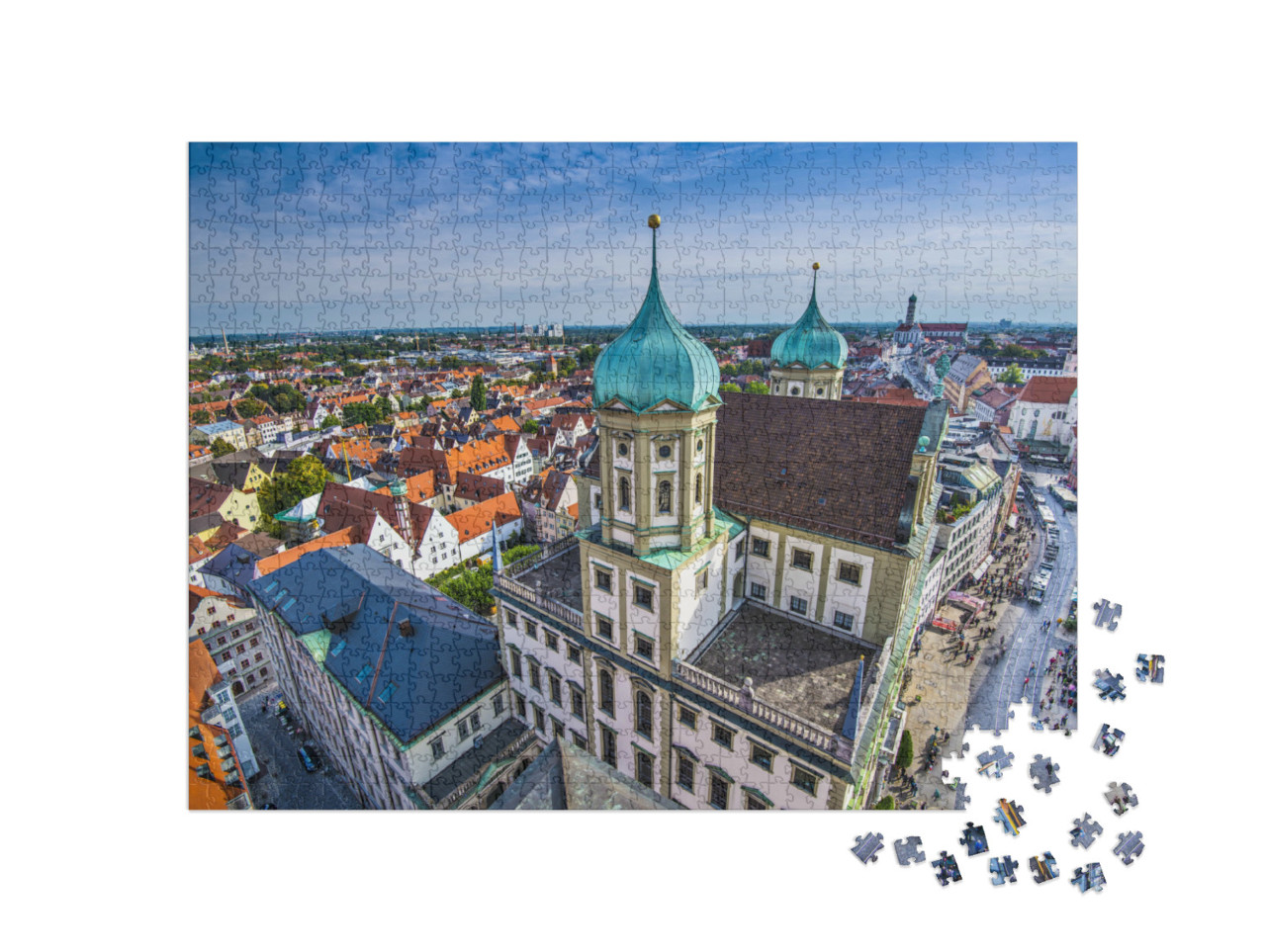 Puzzle 1000 Teile „Augsburg Deutschland altes Stadtbild.“