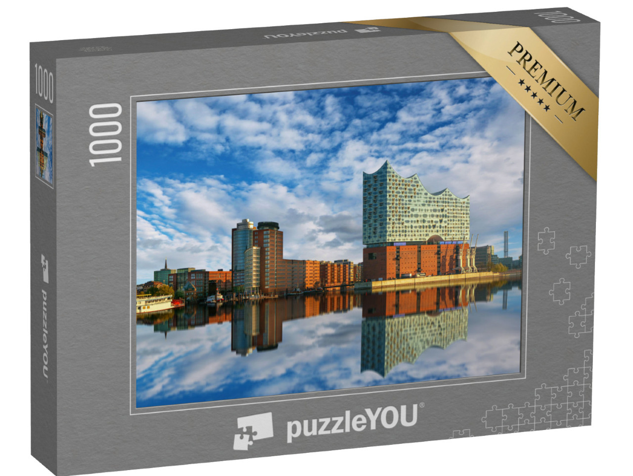 Puzzle 1000 Teile „Spiegelung der Elbphilharmonie in Hamburg“