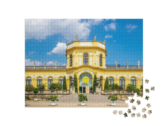 Puzzle 1000 Teile „Orangerie im Park Karlsaue in Kassel, Deutschland“
