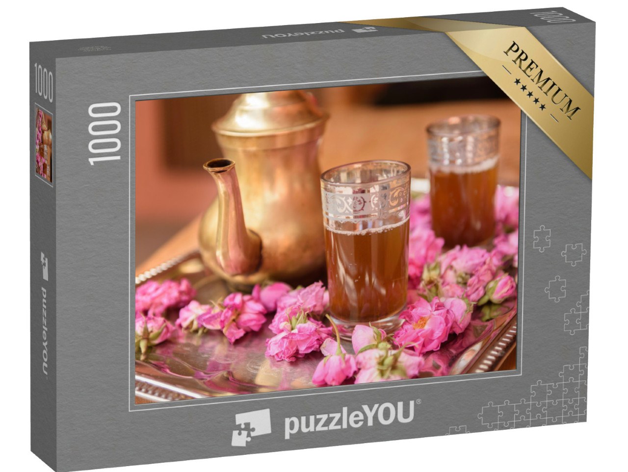 Puzzle 1000 Teile „Tee in Kalat M'Goun, Marokko“