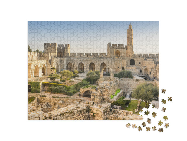 Puzzle 1000 Teile „Der Davidsturm über Jerusalem“