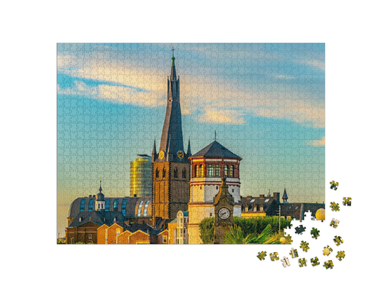 Puzzle 1000 Teile „St. Lambertus-Kirche in Düsseldorf, Deutschland“