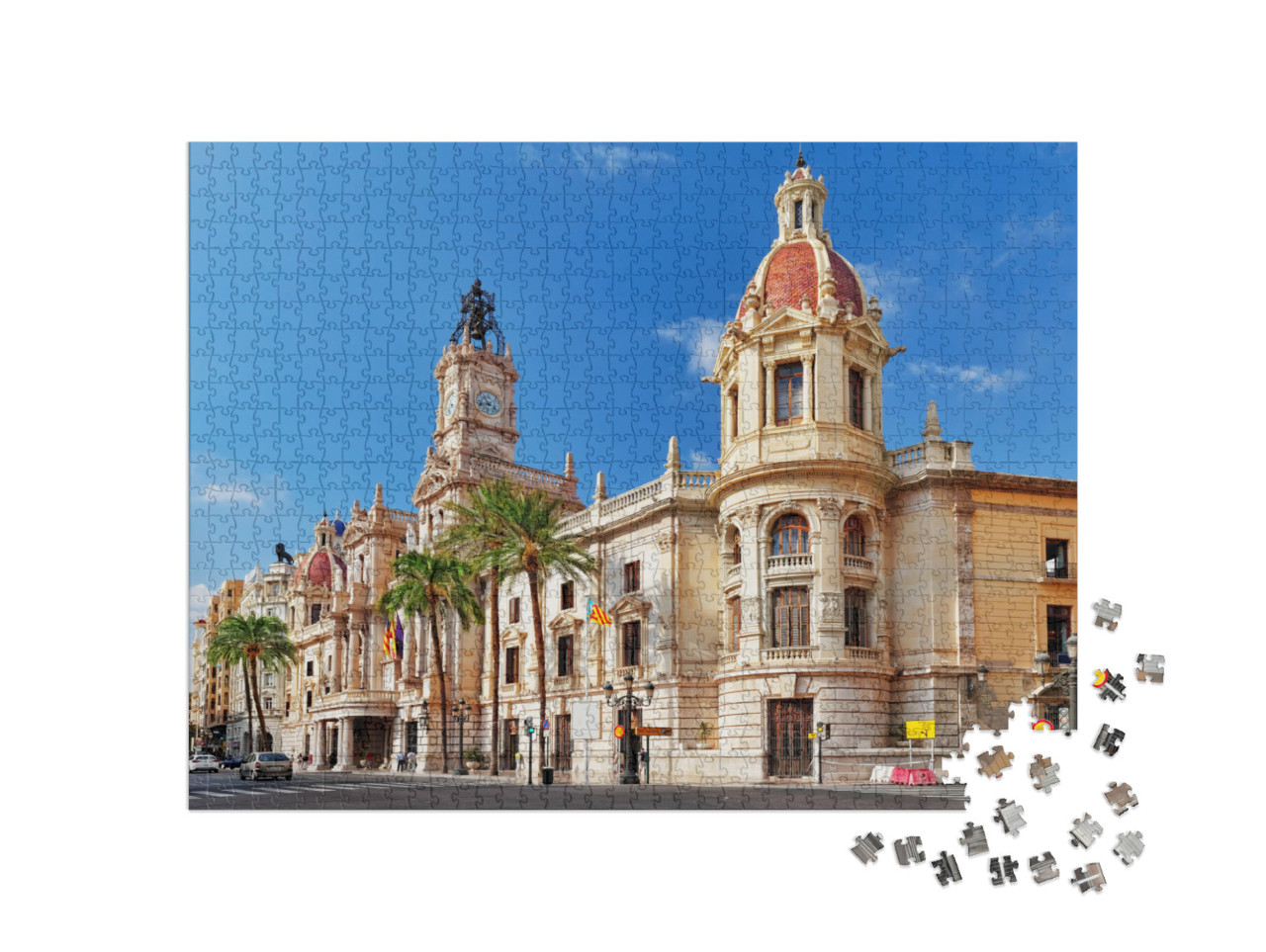 Puzzle 1000 Teile „Ansicht von Valencia, Spanien“