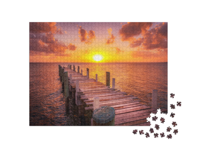 Puzzle 1000 Teile „Fischerdock in Eleuthera auf den Bahamas“