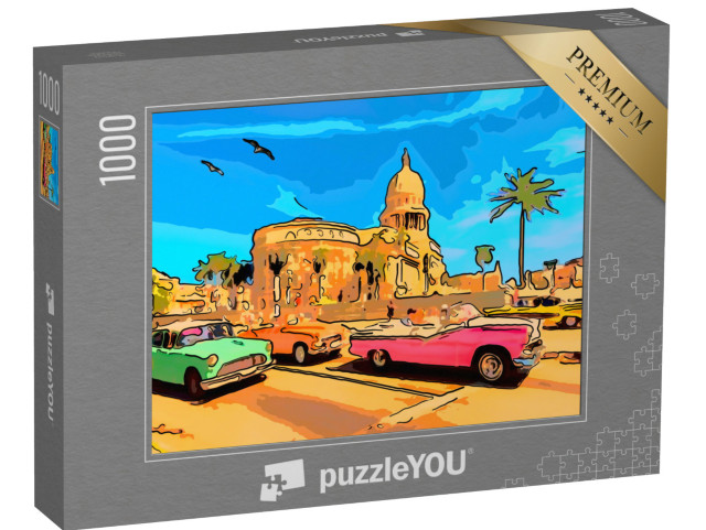 Puzzle 1000 Teile „Illustration: Havanna, Kuba“